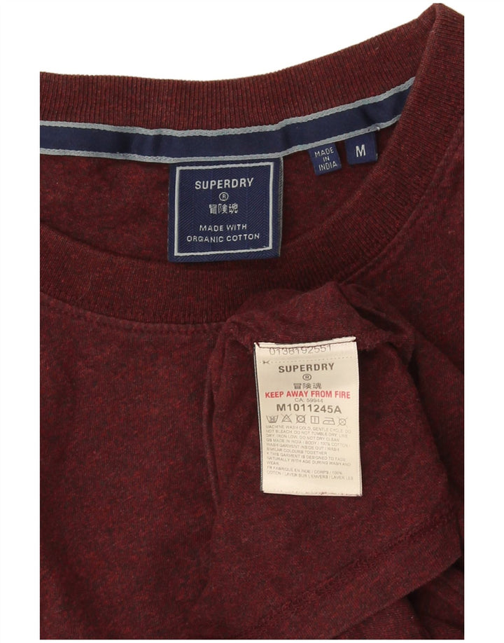 Tricou pentru bărbați Superdry Top Medium Burgundy Pete Bumbac