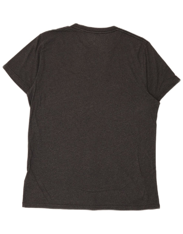 Tricou pentru bărbați Hollister Top din bumbac gri mediu