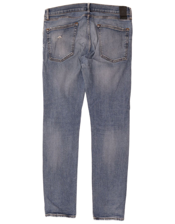 Blugi slim pentru bărbați Zara EU 46 XL W36 L33 Albastru
