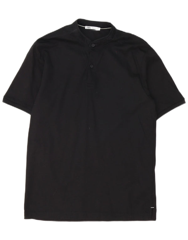 Tricou polo pentru bărbați Zara, bumbac negru mic