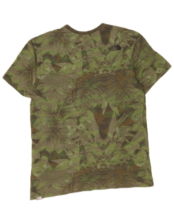 Tricou grafic pentru bărbați The North Face Top Medium Khaki Floral Bumbac
