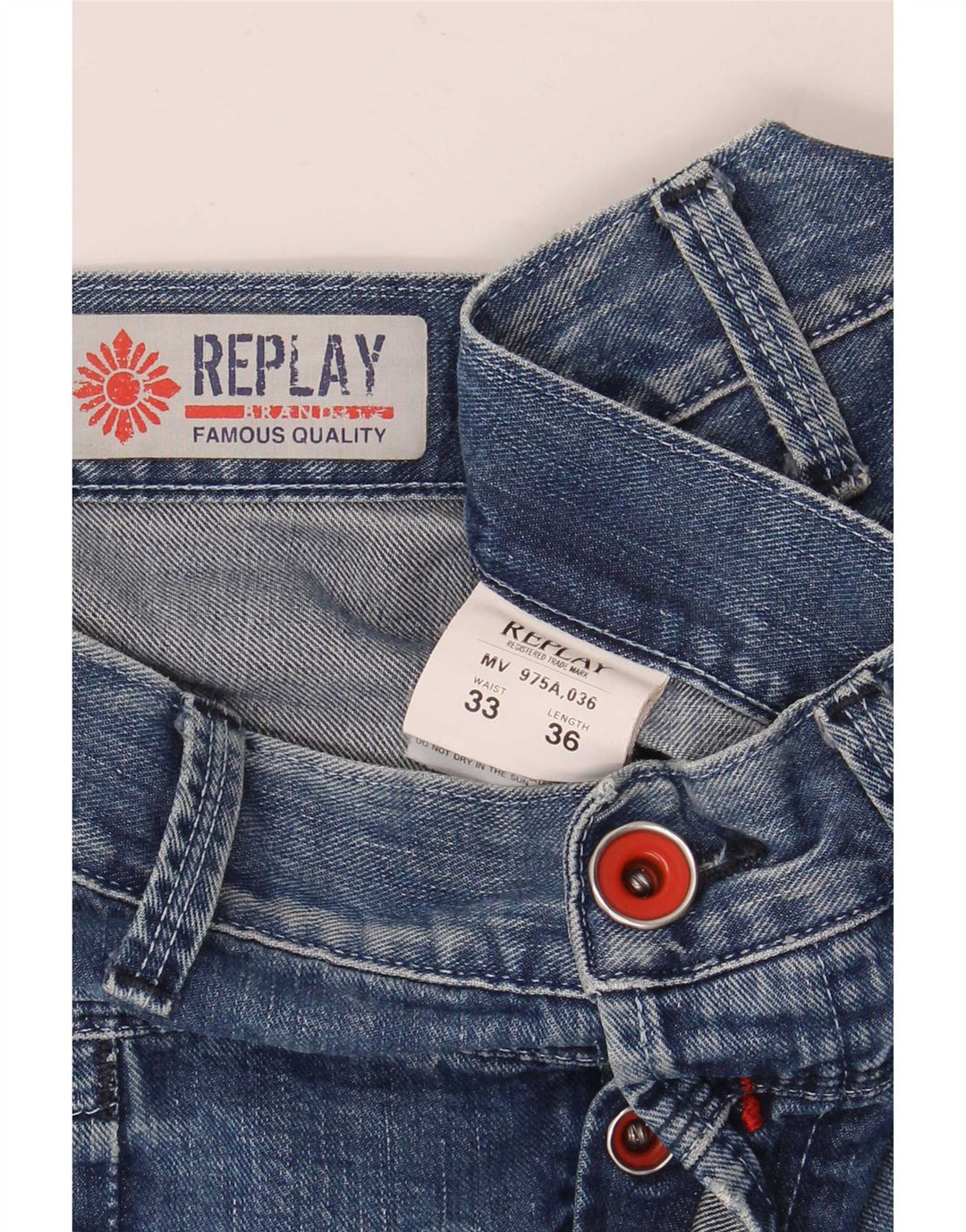 Replay Jeans Bootcut pentru bărbați W33 L36 Bumbac albastru