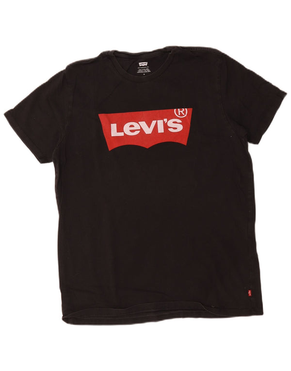 Tricou grafic pentru bărbați Levi's Top mediu negru bumbac