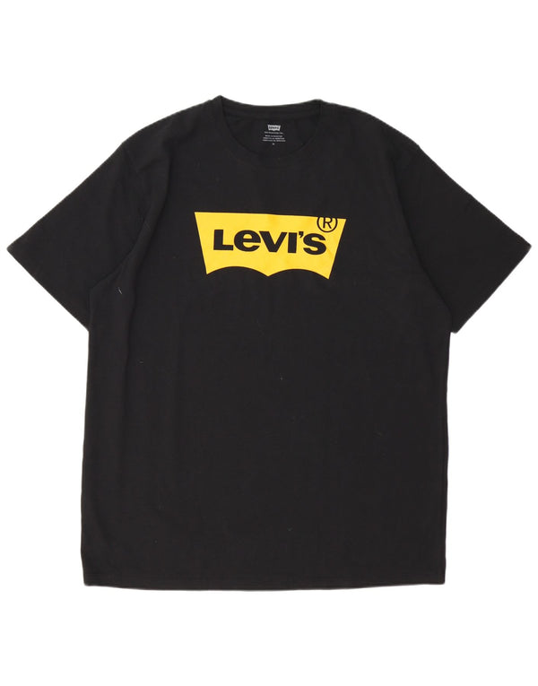 Tricou grafic pentru bărbați LEVI'S Top XL bumbac negru