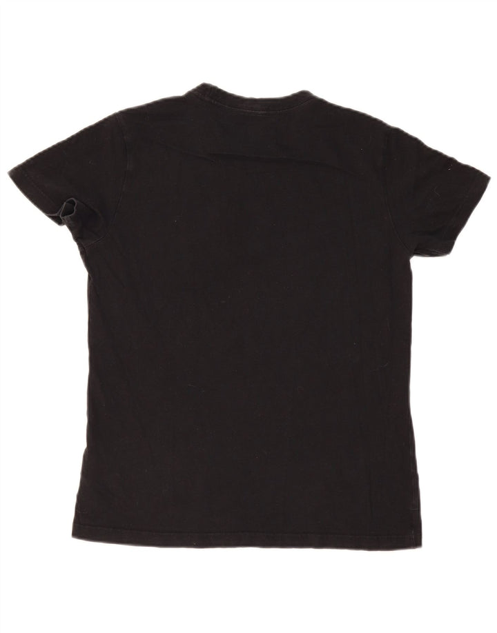 Tricou grafic ADIDAS pentru femei, Marea Britanie 12/14, bumbac mediu negru