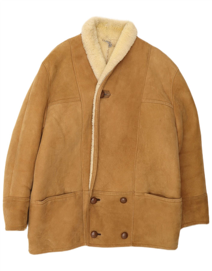 Jachetă din shearling pentru bărbați de la Morlands, UK 36, maro mic
