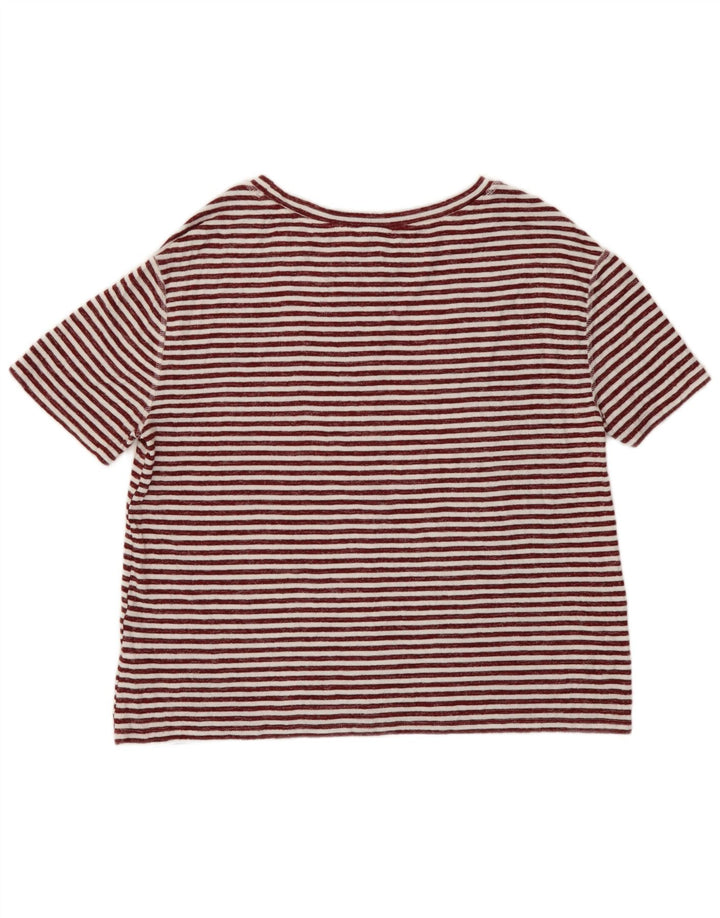 Tricou pentru femei Marks & Spencer Top UK 12 Medium Red Striped Viscose