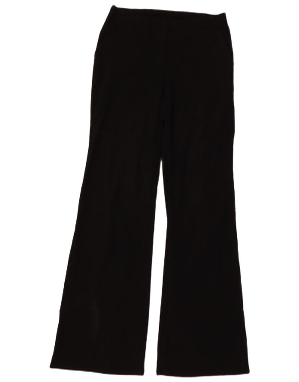 Pantaloni chino Flare pentru femei Topshop UK 12 Medium W30 L32 Viscoză neagră
