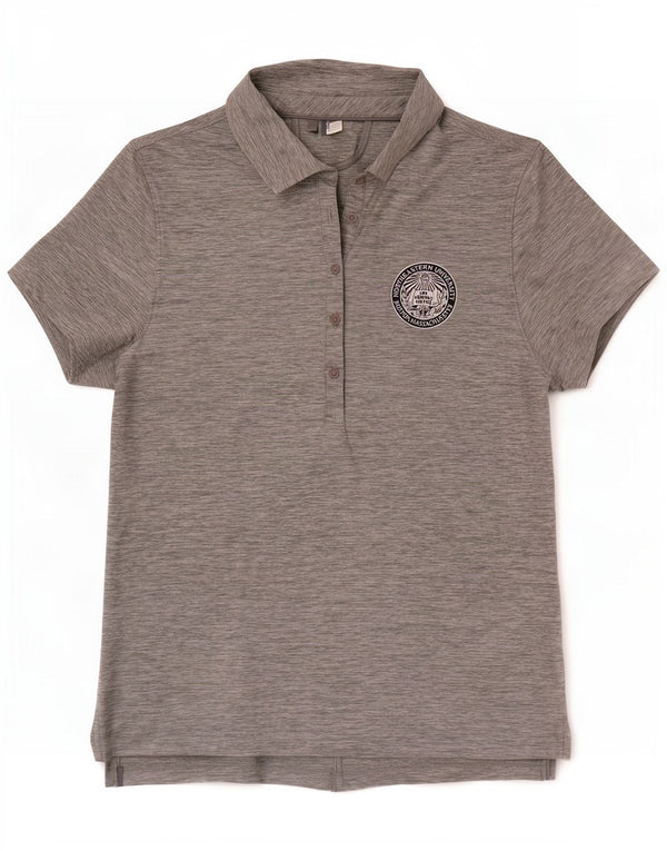 Cămașă polo Under Armour pentru femei Heat Gear UK 14, mare, gri poliester pătat