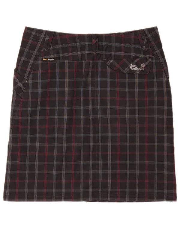 Fusta dreaptă pentru femei Jack Wolfskin UK 8/10 Small W28 Black Check