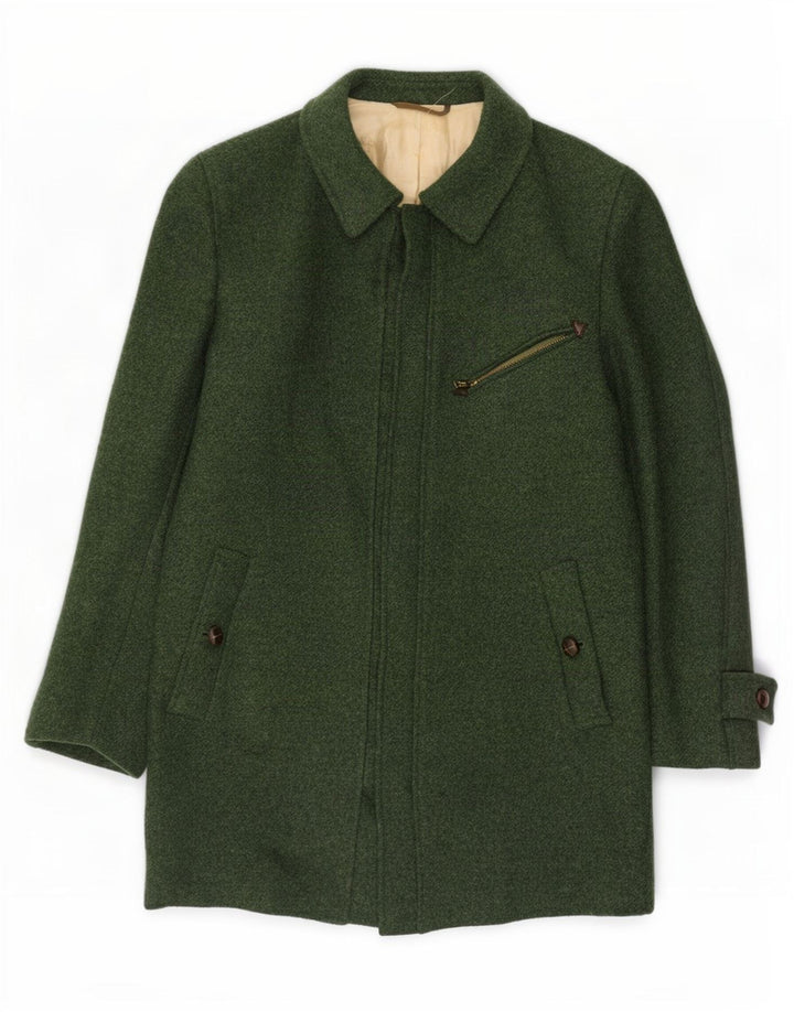 Pardesiu Vintage Bărbați IT 44 XS Lână Verde