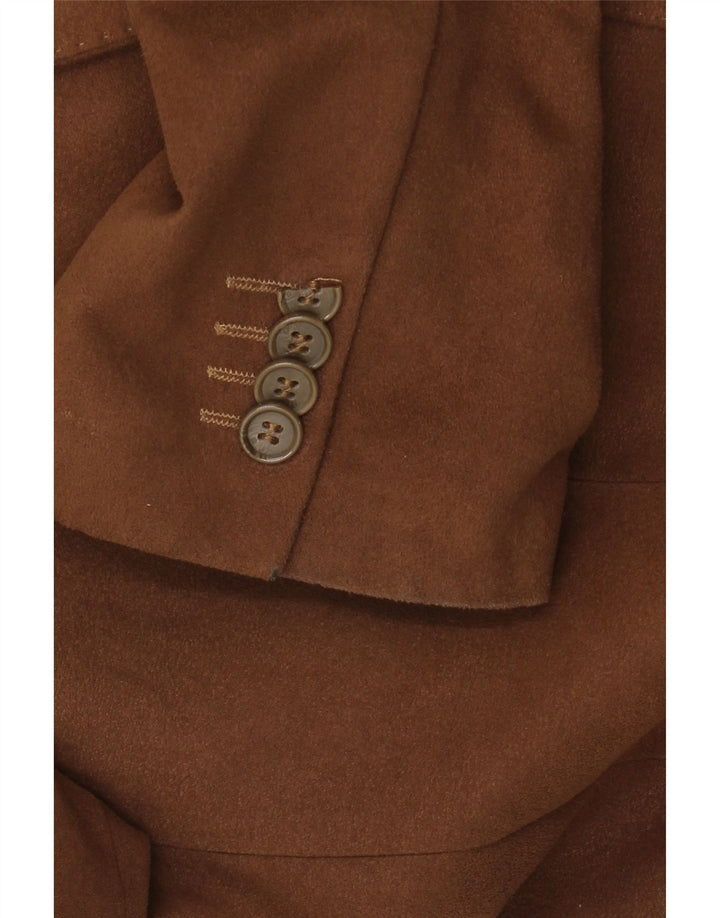 ROBBIE Jachetă pentru bărbați cu 3 nasturi, UK 42 XL Maro Poliester