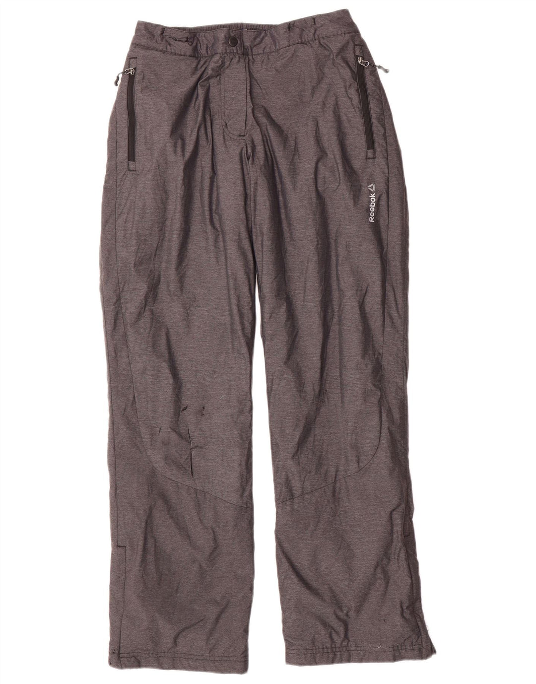 Pantaloni de vânt pentru femei REEBOK UK 12/14, nailon gri mediu