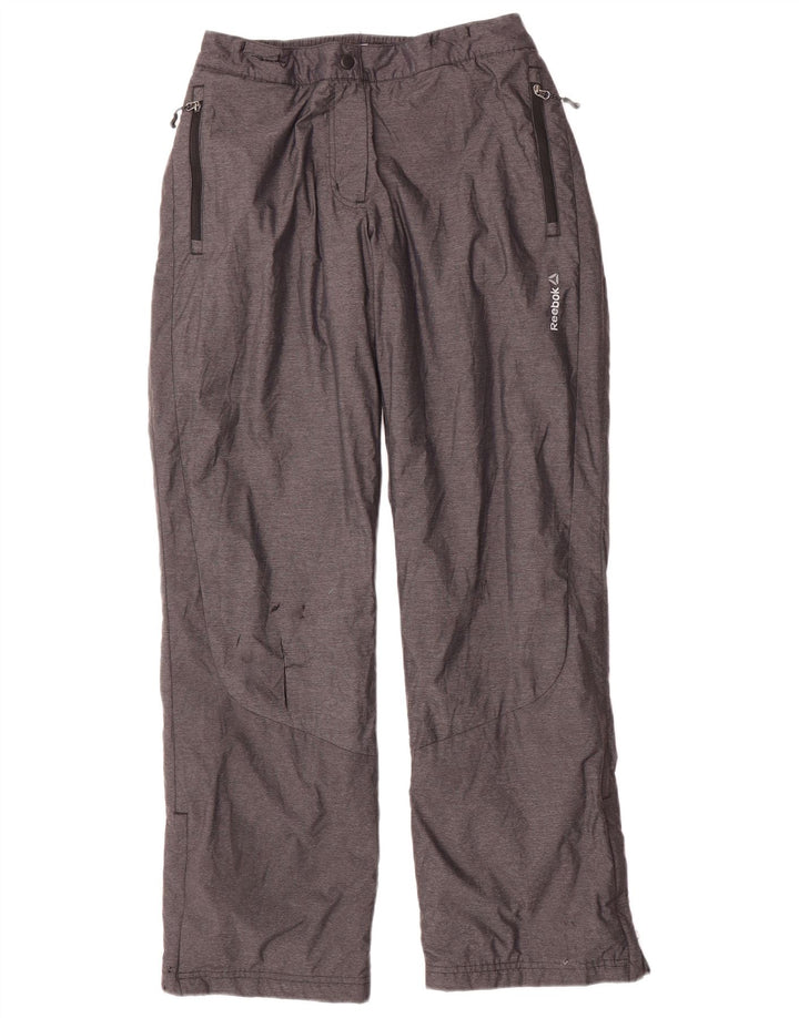 Pantaloni de vânt pentru femei REEBOK UK 12/14, nailon gri mediu