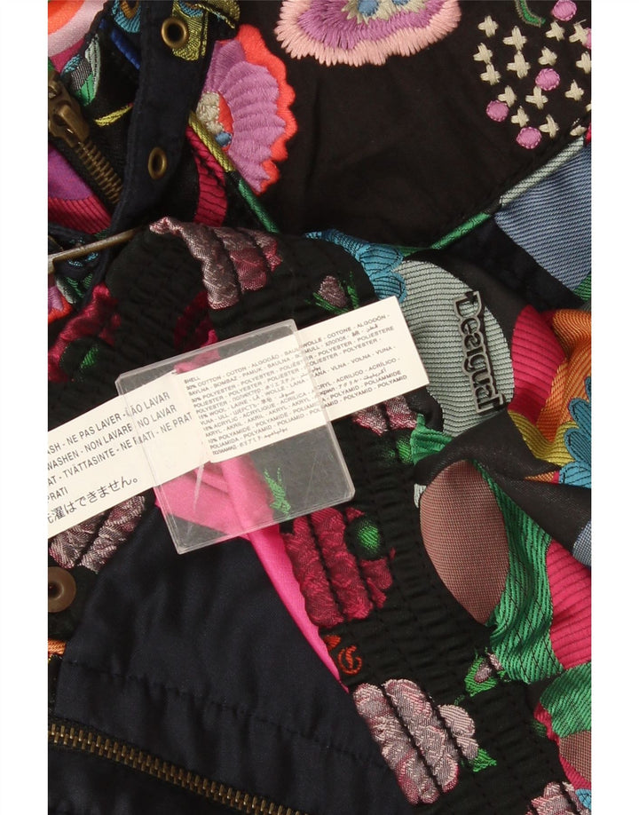 Jachetă Bomber Crop Desigual pentru femei, cu model abstract, EU 46 XL, multicoloră
