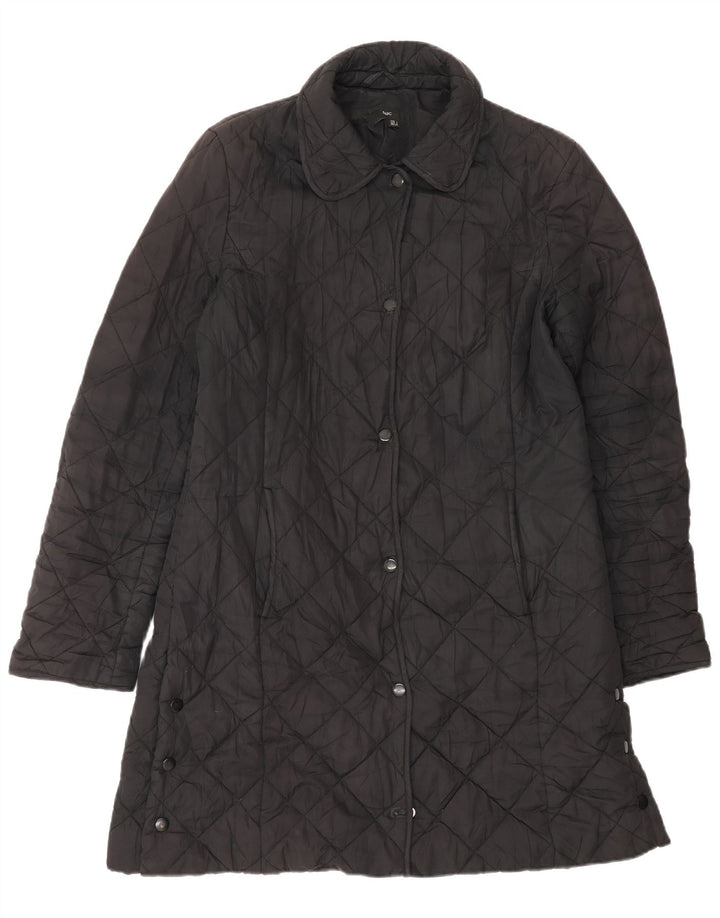 Pardesiu matlasat pentru femei Zara UK 16 mare negru