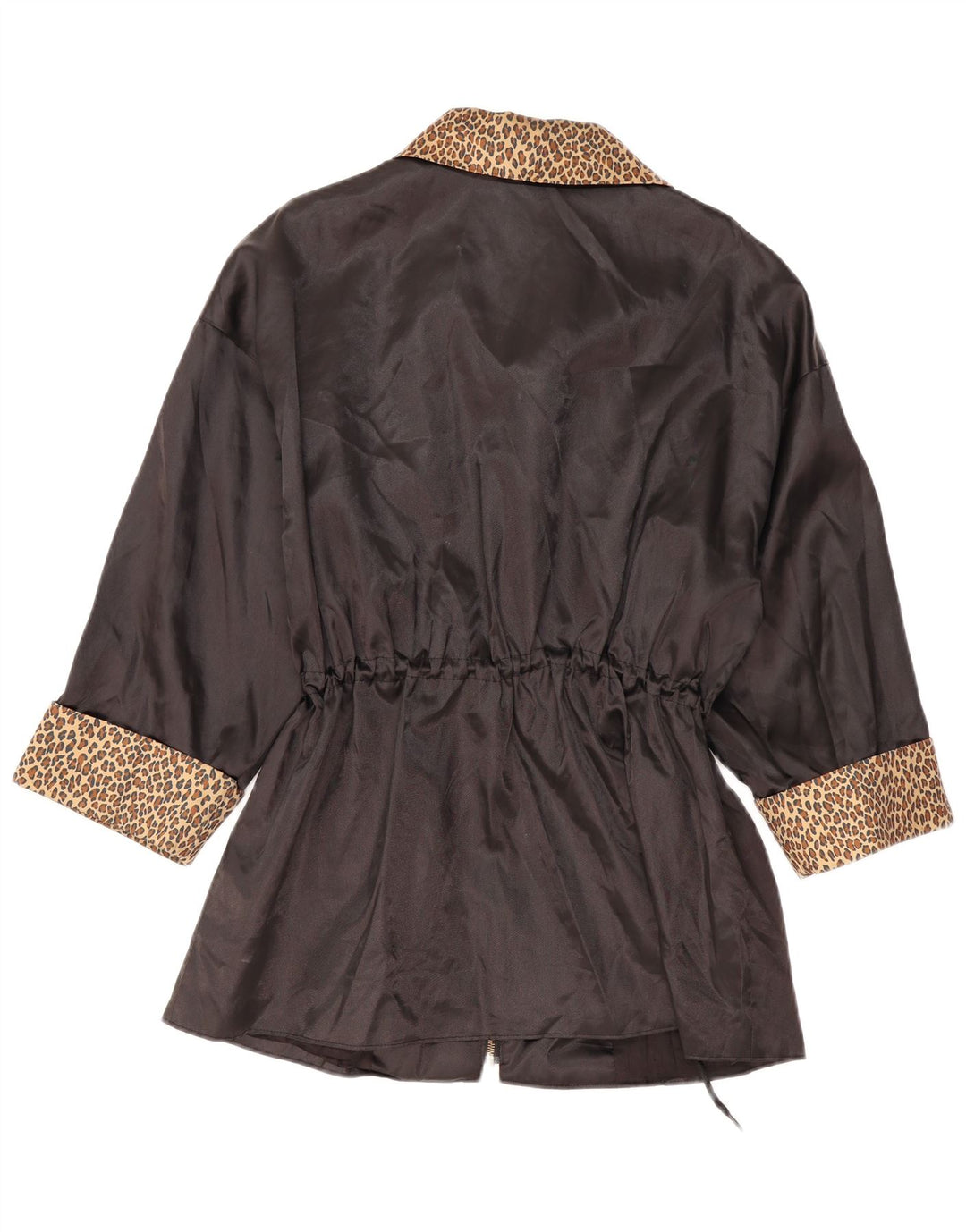 Pardesiu Chivalry pentru femei UK 12 Medium Black Animal Print