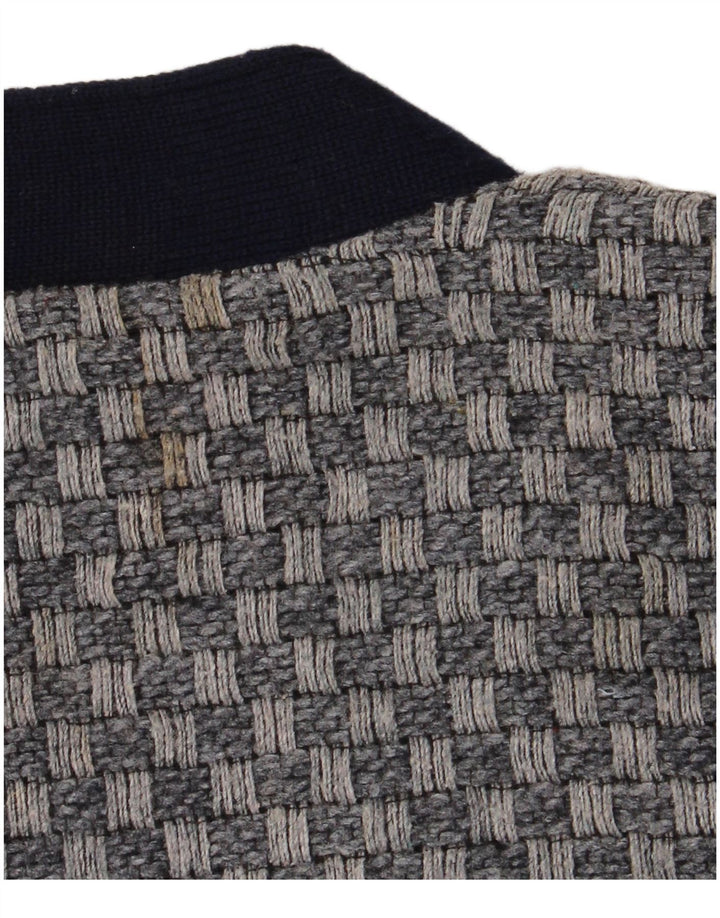 Pulover Cardigan Vintage pentru bărbați Mediu Bleumarin Geometric