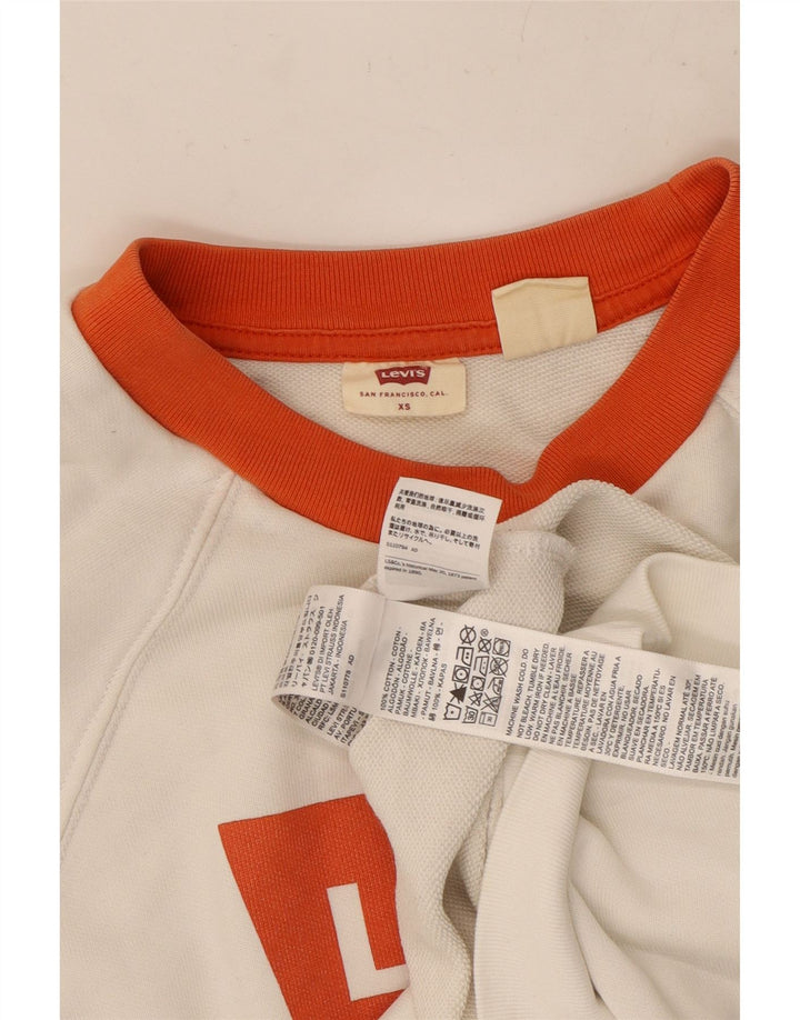 Pulover de hanorac oversize crop grafic LEVI'S UK 6 XS alb