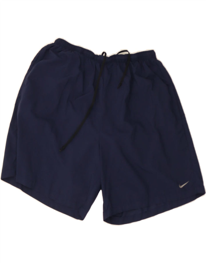 NIKE Mens Sport Shorts Medium  Navy Blue Nylon Vintage Nike and Second-Hand Nike from Messina Hembry 