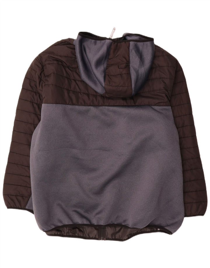 Jack & Jones Jachetă căptușită cu glugă pentru bărbați UK 46 3XL Poliester negru