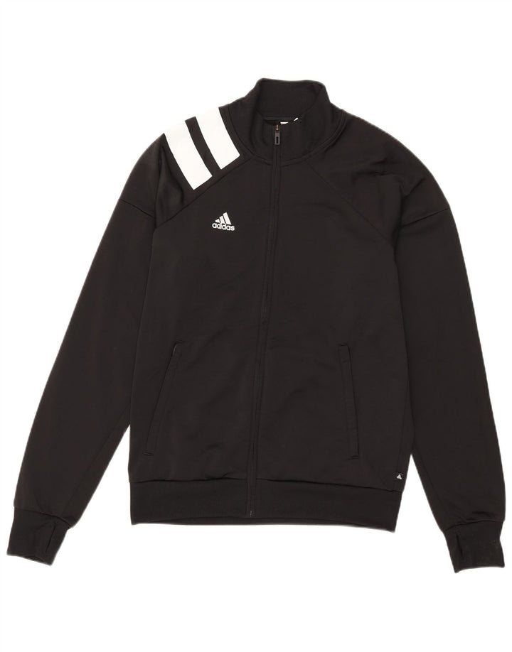 Jachetă de trening pentru bărbați Adidas, negru mediu, poliester bloc de culoare