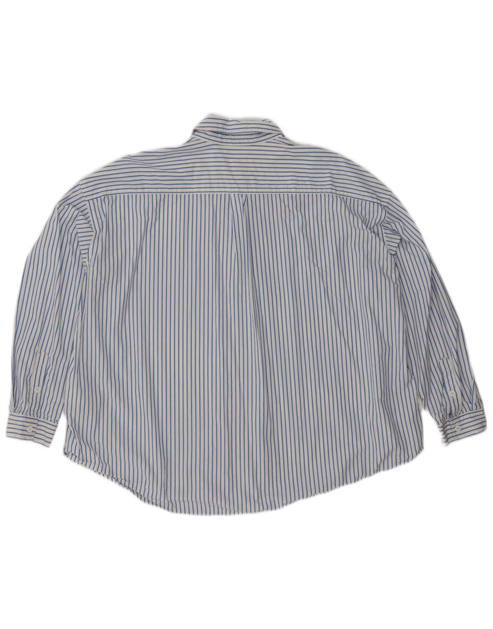 Cămașă supradimensionată Levi's pentru femei UK 14, bumbac cu dungi albastre medii
