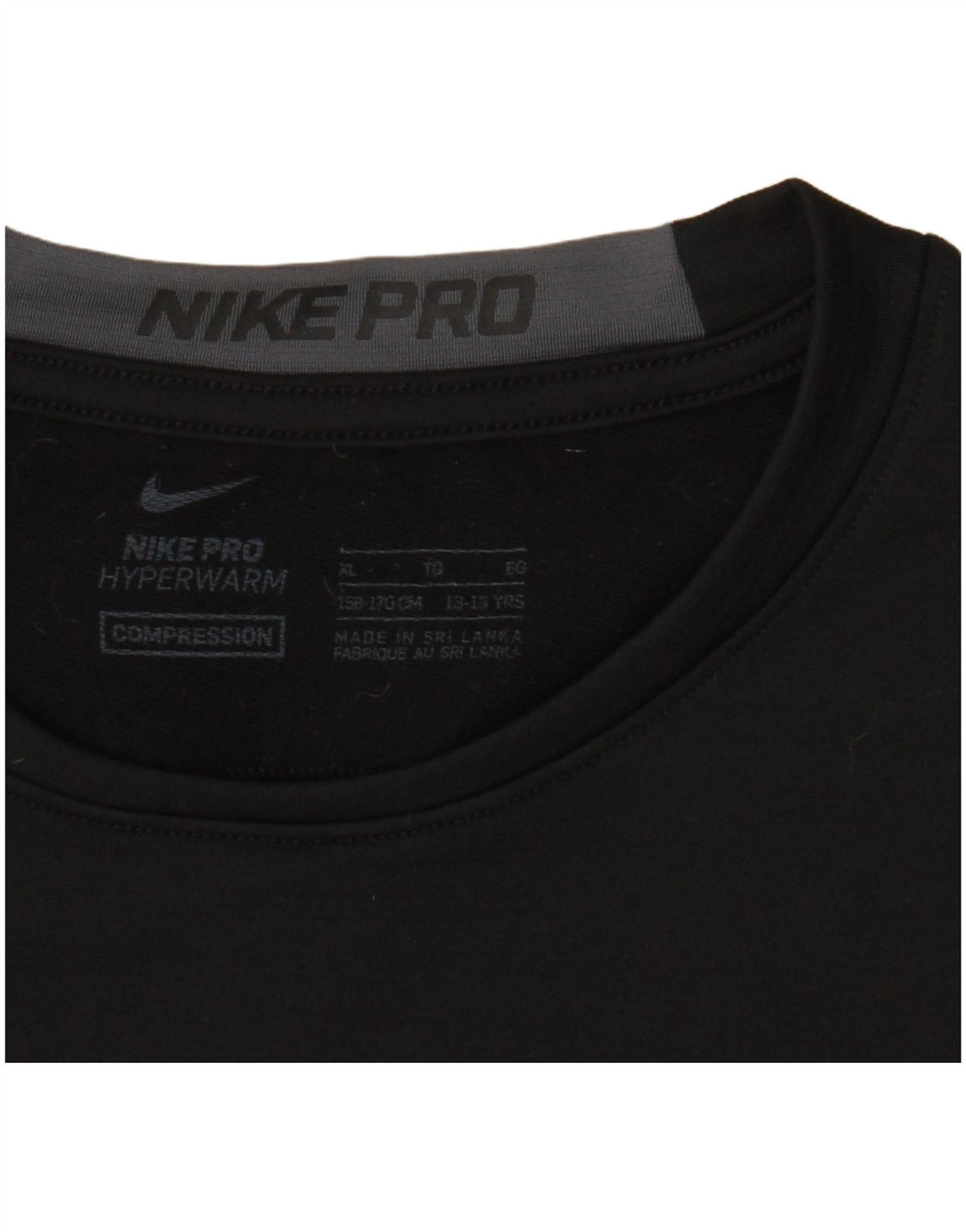 Top grafic Nike pentru băieți cu mânecă lungă 13-14 ani XL negru