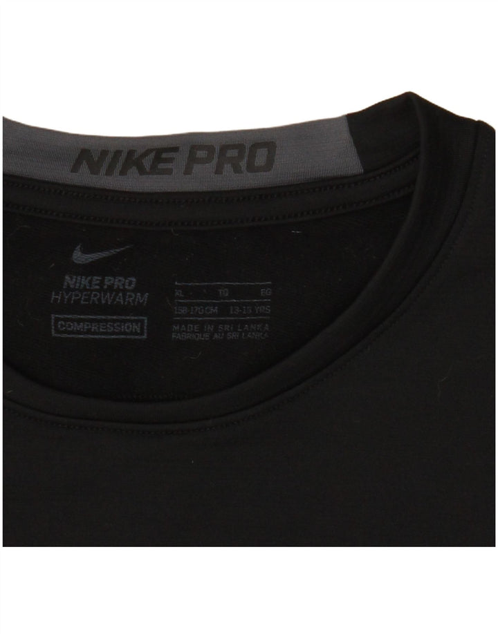 Top grafic Nike pentru băieți cu mânecă lungă 13-14 ani XL negru