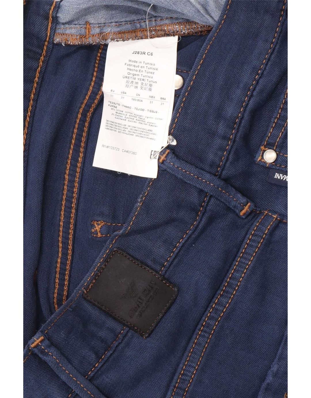 Blugi slim pentru bărbați Armani W31 L30 Bumbac albastru
