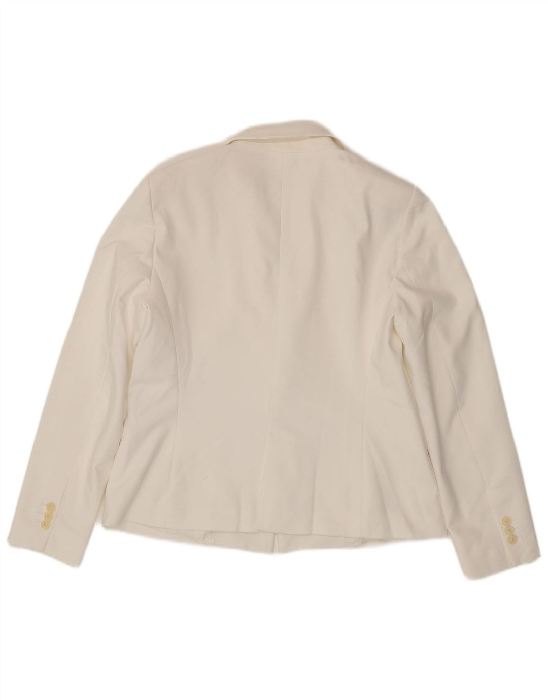 Jachetă ZARA pentru femei cu 1 nasture, UK 18 XL, poliester alb