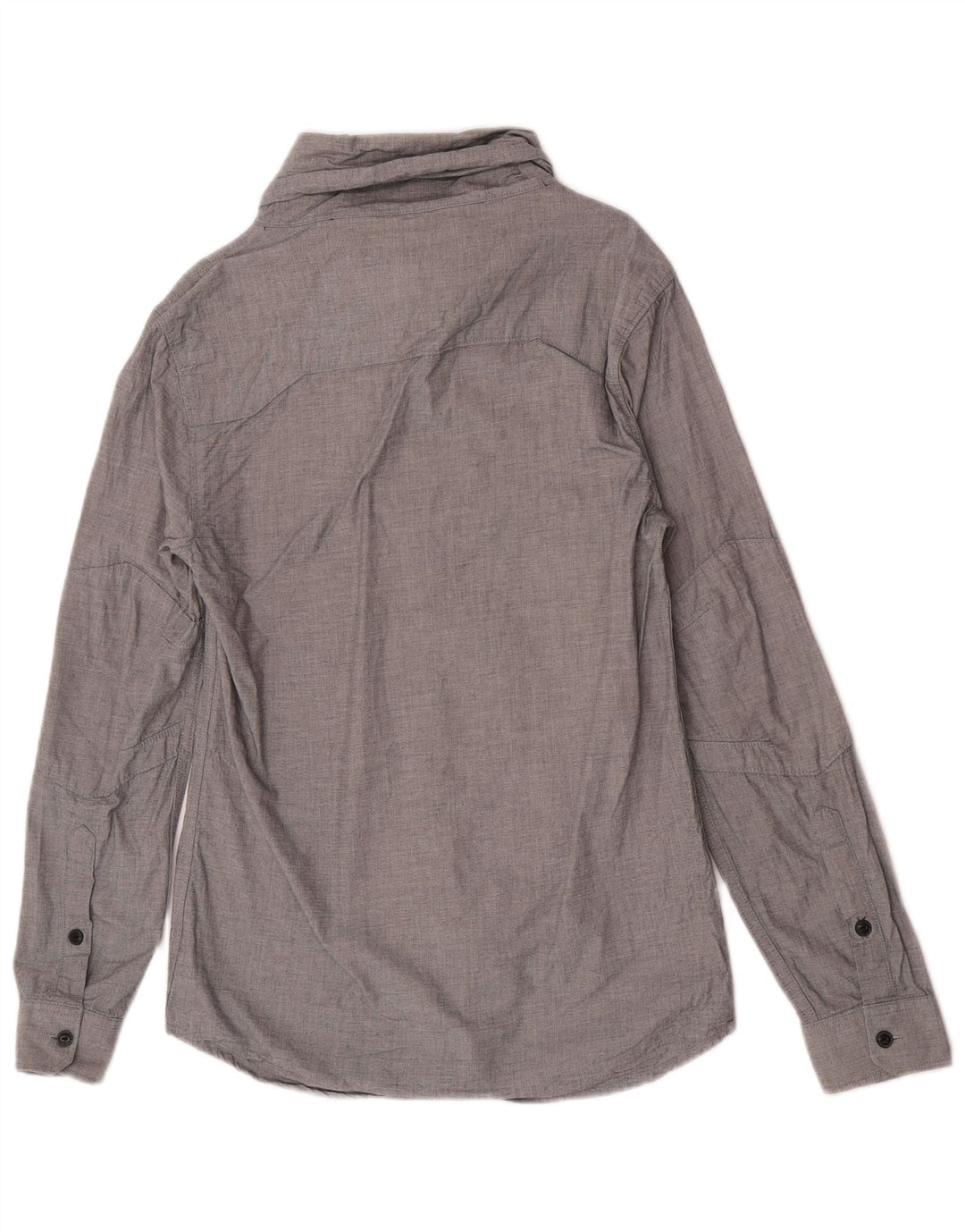 Cămașă Jack & Jones pentru bărbați cu gât rulat, bumbac gri mic