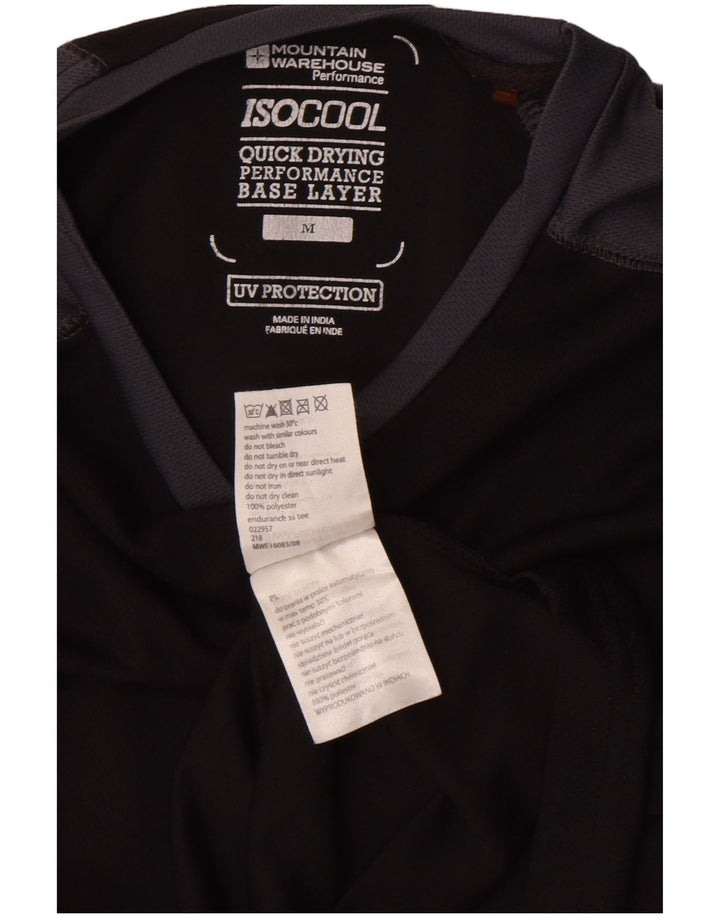 Tricou IsoCool pentru bărbați Mountain Warehouse Top Mediu Negru Colorblock