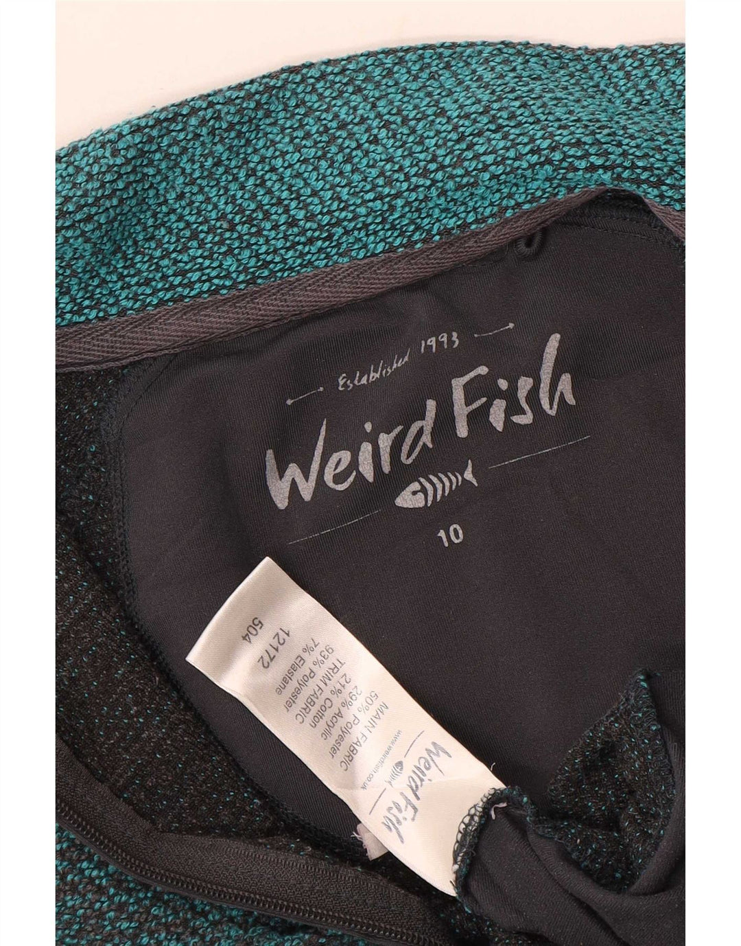 Jachetă de trening pentru femei Weird Fish UK 10 Small Blue Colorblock