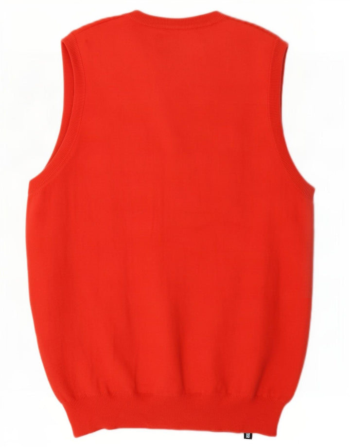 Colmar Mens Vest Tank Top Bumbac Colorblock Roșu Mediu