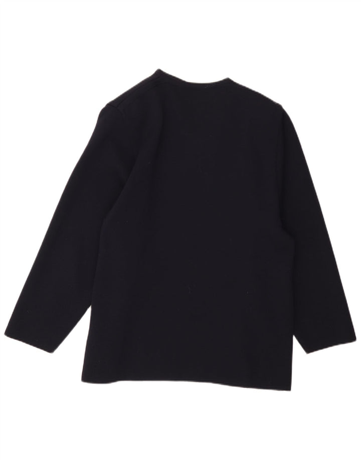 STIZZOLI Pulover cardigan cu două piept pentru femei UK 14 Medium Bleumarin