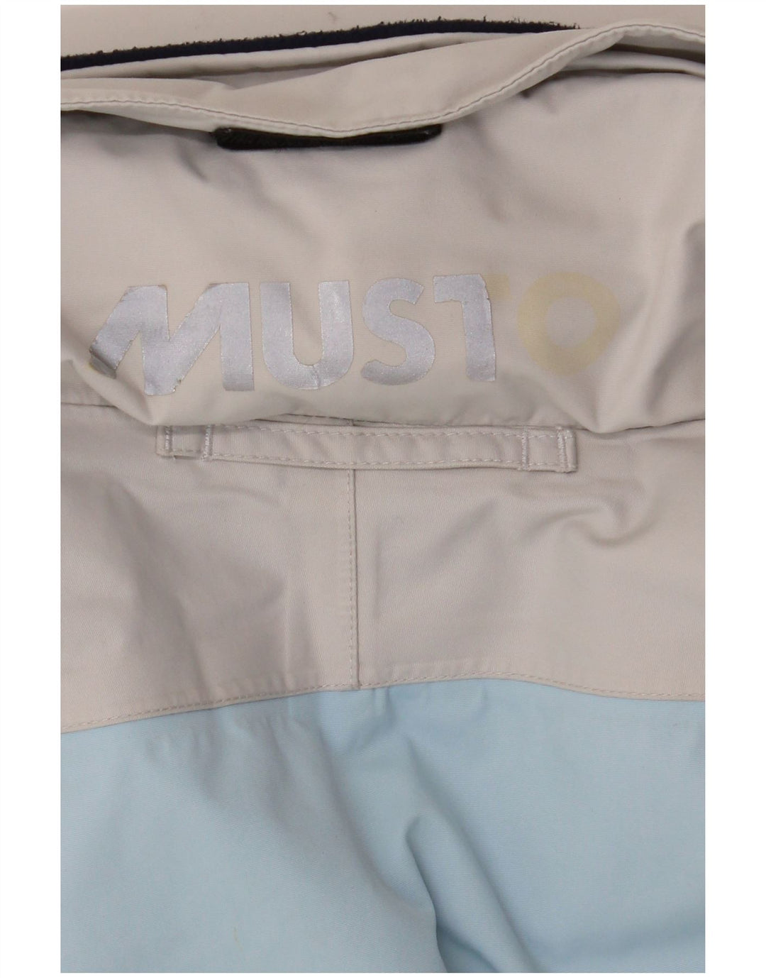 Musto Jachetă de ploaie supradimensionată cu glugă pentru femei UK 10 Small Blue Colorblock