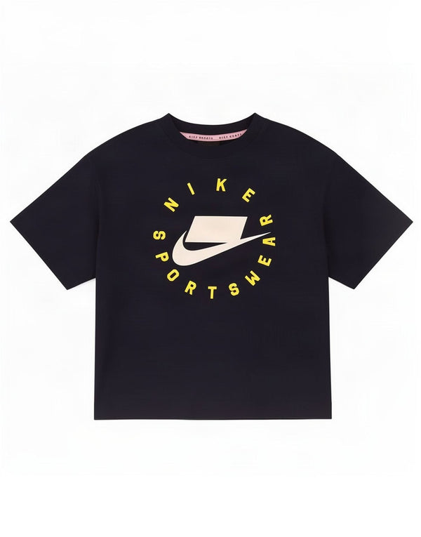 Tricou grafic supradimensionat Nike pentru femei Top UK 10 mic bumbac bleumarin