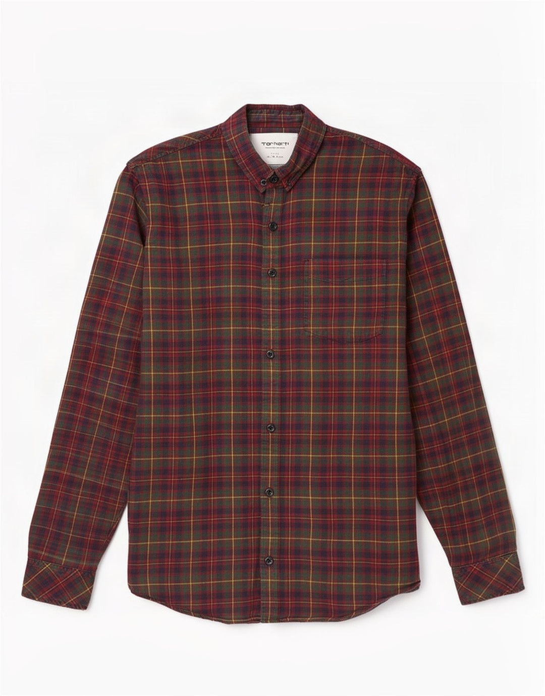 Cămașă de flanel pentru bărbați Carhartt XL, bumbac cu carouri verde