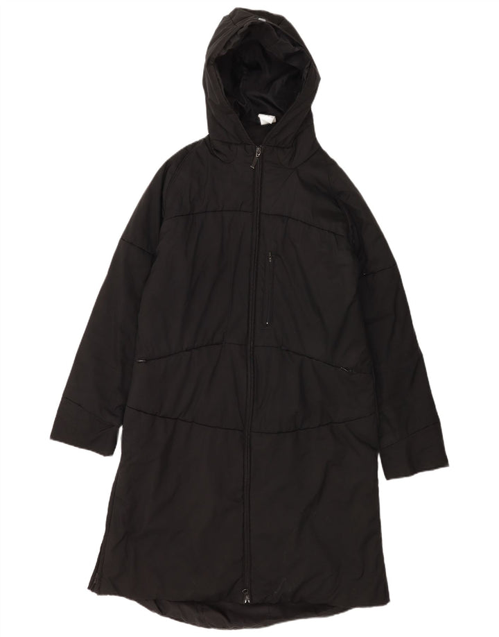 Jachetă de vânt cu glugă Adidas pentru femei UK 16, mare, negru, poliester