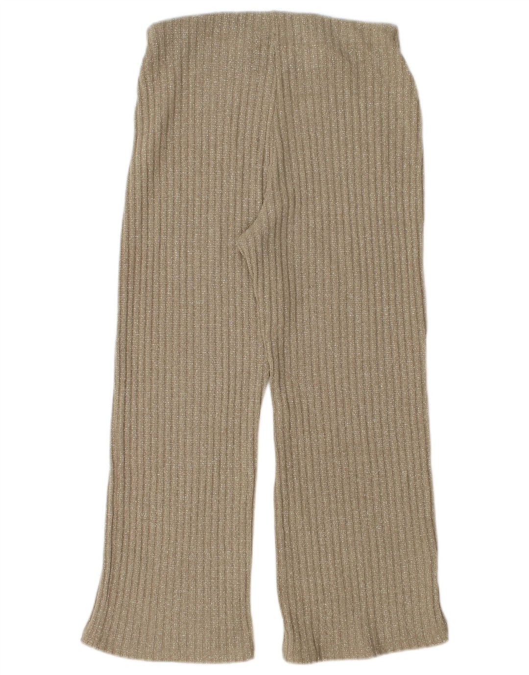 Pantaloni de trening pentru femei din tricot Zara UK 12 Medium Gold Flecked
