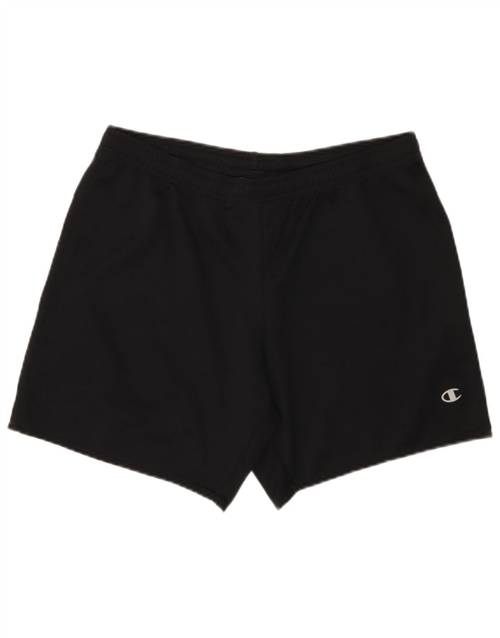 Pantaloni scurți sport Champion pentru bărbați, poliester negru mic