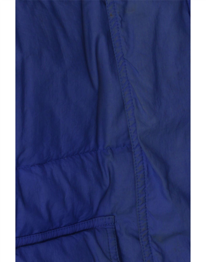 Jachetă căptușită supradimensionată pentru bărbați vintage UK 36 Small Blue Colorblock Nylon