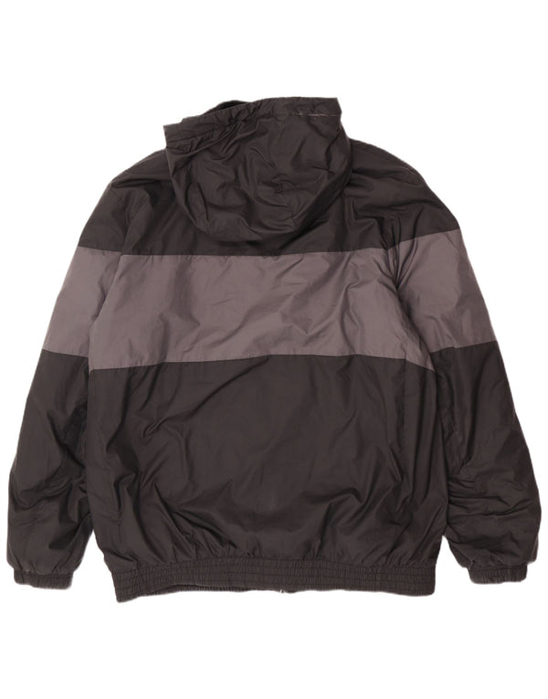 Jachetă de vânt cu glugă pentru bărbați Nike UK 40, mare, negru, poliester color bloc