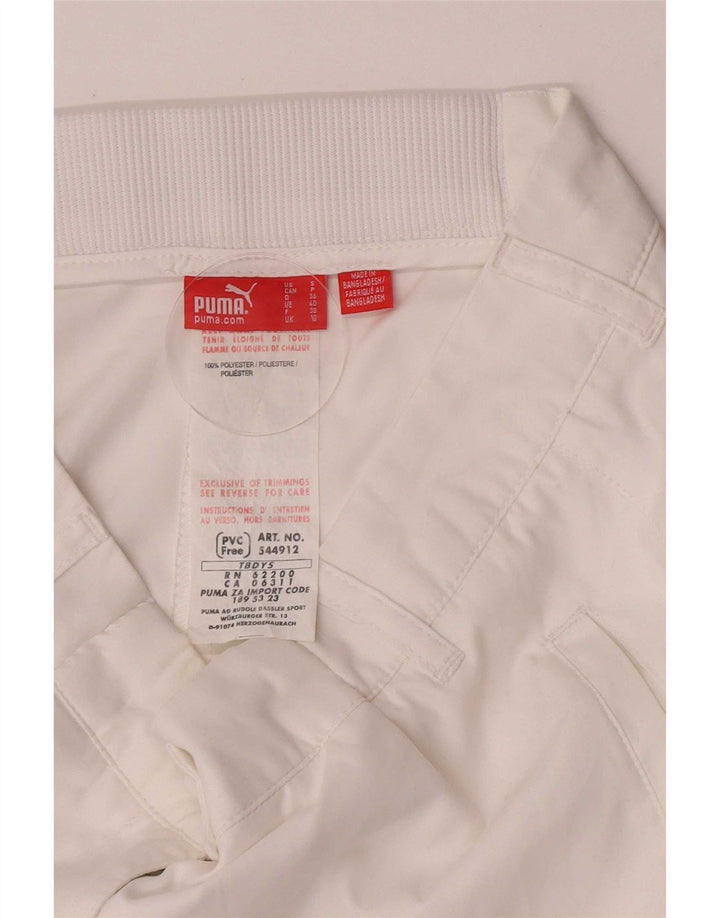 Bermuda Puma pentru damă, cu tăiere lejeră, UK 10 Small W27 Poliester alb