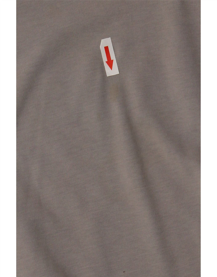 Top grafic Nike Dri Fit pentru bărbați cu mânecă lungă, bumbac, gri mic