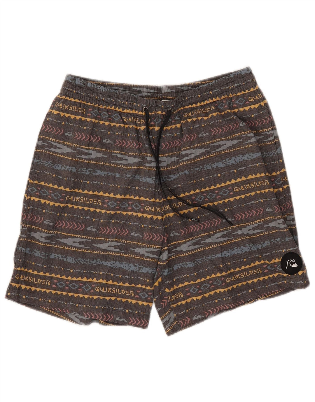 Pantaloni scurți de înot Quiksilver pentru bărbați, poliester cu dungi multicolore mici