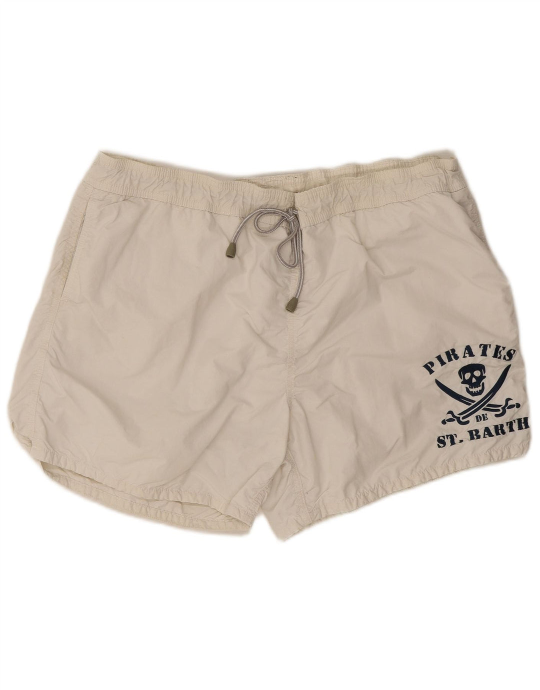 Pantaloni scurți de înot grafic Saint Barth pentru bărbați 2XL, alb, poliamidă