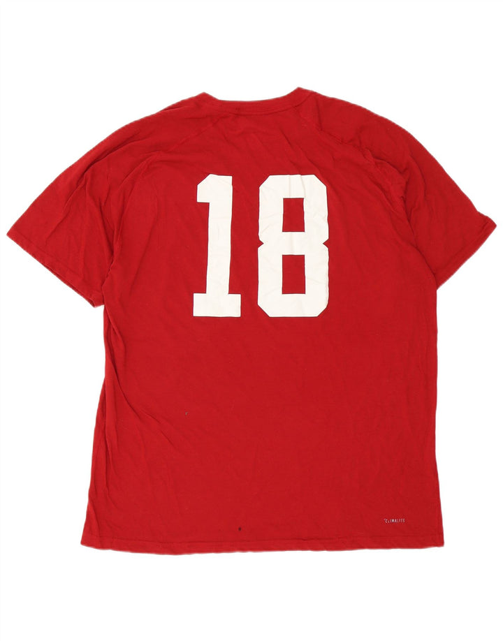 Tricou cu grafic Indiana Adidas pentru bărbați Top XL poliester roșu