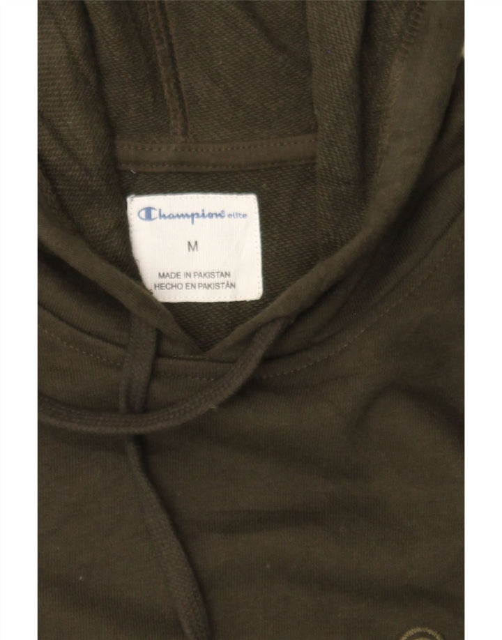 CHAMPION Mens Graphic Hoodie Jumper Medium Green Cotton Vintage Champion and Second-Hand Champion from Messina Hembry 